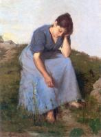 Jules Breton - Young Woman in a Field
